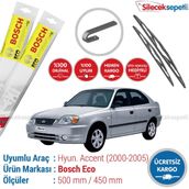 Bosch Eco Hyundai Accent 2000-2005 Silecek Takımı