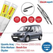 Bosch Eco Peugeot Partner 2002-2009 Silecek Takımı