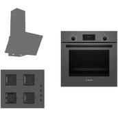 Bosch & Ferre Grigio HBF512BH1T - SS208 - D088 Gri 3'lü Ankastre Set