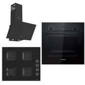 Bosch & Ferre Sanremo SS205 - D086 - HBF512BB1T Siyah 3'lü Ankastre Set