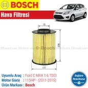 Bosch Ford C MAX 1.6 TDCI 2011 2015 Filtre Bakım Seti