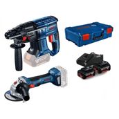 Bosch GBH 180-LI + GWS 180-LI Akülü Kırıcı Delici ve Avuç Taşlama Seti