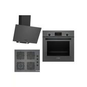 Bosch Gri 3'lü Ankastre Set 312 HBF512BH1T-POP6C9P30O-DWK64PJ70T Enerji Sınıfı A Modern Mutfak Uyumlu