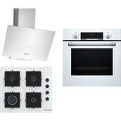 Bosch HBF512BW1T - POP6C2P30O - DWK64PJ20T Beyaz 3'lü Ankastre Set