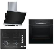 Bosch HBF514BB0T - POP7C6O12O - DWK065G60T 3'lü Siyah Ankastre Set
