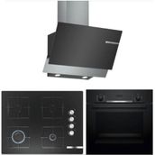 Bosch HBF514BB1T - POP7C6O12O - DWK65AD60R Siyah 3'lü Ankastre Set