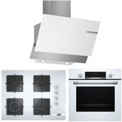 Bosch HBF514BW1T - POP7C2O12O - DWK65AD20R 3'lü Beyaz Ankastre Set