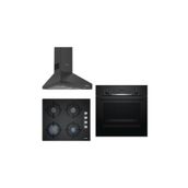 Bosch HBF534EB0T - POP6C6B11O - DWP64CC60T 3'lü Siyah Ankastre Set