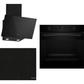 Bosch Indüksiyon Ocaklı Siyah 3 Lü Ankastre Set 650 ( HUA736EA0T - PUG61KAA5E - DWK63PJ60T ) - Buhar Destekli - 3D Fry Hava ile Kızartma