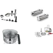 Bosch Optimum Mutfak Şefleri 8-9 Serilerine Uyumlu Kıyma Çekme-Narenciye Sıkacağı-Doğrama Rende Aparatı-Makarna Erişte Merdanesi 4lü Set