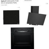 BOSCH Siyah 3 Lü ELEKTRİKLİ OCAK(İNDÜKSİYONLU) Ankastre Set 287 ( HBF512BB1T -PUG61KAA5E - DWK64PJ60T )