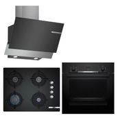 Bosch Siyah HBF534EB0T - POP6C6O10O - DWK065G60T Ankastre Set