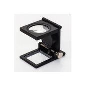 Bosile 10X Katlanır Sayaçlı Metal Lüp 28Mm 2 Led Işıklı Büyüteç Tekstil, Tek Ebat