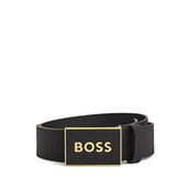 Boss 50471333 İtalyan Bağlantı Tokalı Siyah Erkek Kemer