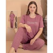Boyraz Kadın Milan Büyük Beden Bisiklet Yaka Kısa Kol İnce Pijama Takımı 11052 - 1 Adet Pudra-2XL