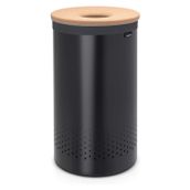 Brabantia 120022 60 lt Siyah Mantar Kapak Çamaşır Sepeti