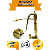 BRATİ HAND TOOLS Z Mafsallı Havalı Çelik Pnömatik Yağlama Makinesi Gres Gresleme Tabancası Pompası