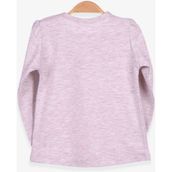 Breeze Bej Melanj 1-4 Yaş Uzun Kollu Güpürlü Kız Çocuk T-shirt