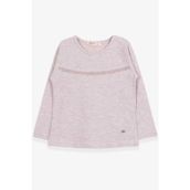 Breeze Bej Melanj 2-6 Yaş Uzun Kollu Güpürlü Kız Çocuk T-shirt