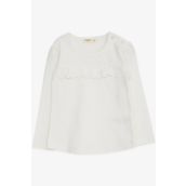 Breeze Ekru 1-4 Yaş Uzun Kollu Güpürlü Kız Çocuk T-shirt