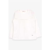 Breeze Ekru 2-6 Yaş Uzun Kollu Güpürlü Kız Çocuk T-shirt
