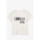 Breeze Ekru 9-16 Yaş Kız Çocuk Yazı Baskılı T-shirt