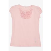 Breeze Pembe 9 Ay-8 Yaş Güpürlü Kız Çocuk T-shirt
