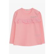 Breeze Pudra 1-4 Yaş Uzun Kollu Güpürlü Kız Çocuk T-shirt