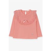Breeze Somon 1.5-5 Yaş Uzun Kollu Fiyonklu Güpürlü Kız Çocuk T-shirt