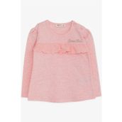 Breeze Somon Melanj 1-4 Yaş Uzun Kollu Güpürlü Kız Çocuk T-shirt