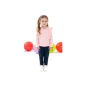 Breeze Somon Melanj 1.5-5 Yaş Omuzu Fırfırlı Kız Çocuk Uzun Kollu Bluz
