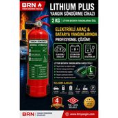 BRN Yangın söndürme tüpü 2 kg Elektrikli Araçlar Için Lithium Plus
