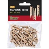 Brons BR-909 24'lü Naturel Mini Ahşap Mandal