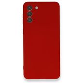 BSSM Samsung Galaxy S21 Plus Nano içi Kadife Silikon Kırmızı Kılıf