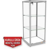 bubizde Camlı Vitrin - Cam Dolap - Camlı Koleksiyon Vitrini - Teşhir Vitrini - Kupa Dolabı 95X40X40 cm