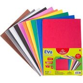 Bubu 20X30 Düz Yapışkanlı Eva 1.8 mm 10 Renk -EV0036 Elişi Kağıdı Paket 10 Adet Canlı Renkler