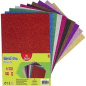 Bubu Simli Eva 10 Renkli Set 20X30 cm – Hobi ve El Işleri Için - Çok Renkli