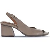 Bueno Shoes 01WA3501 Gri Deri Kadın Topuklu Sandalet