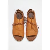 Bueno Shoes 01ws2510 Taba Deri Kadın Düz Sandalet