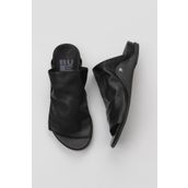 Bueno Shoes 01WU7602 Siyah Deri Kadın Düz Terlik