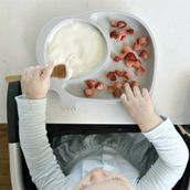 Buffer Bebek ve Çocuk için Sevimli Fil Model Desenli Yemek Bebek Mama Kabı Bölmeli Tabak