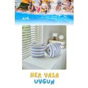 buradanaldım Mavi Çizgi Desen Her Yaşa Uygun Yürüyen Kolluk, Şişme Deniz Havuz Yüzme Kolluğu, Yüzme Ekipmanları