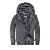 Buratti 575708 Antrasit İçi Kürklü Kapüşonlu Sweatshirt Erkek Mont