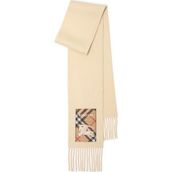 Burberry Solid Scf Label Krem Kaşmir Kadın Atkı - Standart