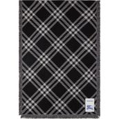 Burberry Wide Check Silk Siyah Yün Kadın Atkı - Standart