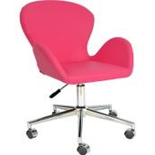 Bürocci 2069A0120 Pembe Deri Roberta Çalışma Koltuğu