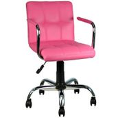 Bürocci Carla 9503D0120 Pembe Deri Çalışma Koltuğu