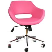 Bürocci Viva Pembe Metal Ayaklı Çalışma Koltuğu