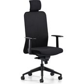Bürotime Comfy Başlıklı Sabit Kol Plastik Ayak Siyah Çalışma Koltuğu