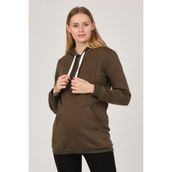 Busa Haki Termal Emzirme Detaylı Kapüşonlu Hamile Sweatshirt